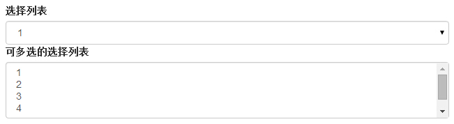 Bootstrap 选择框（Select）