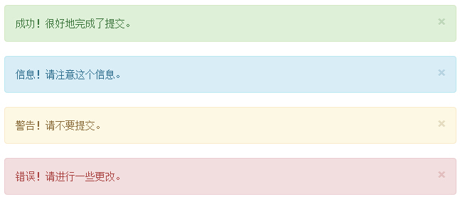 Bootstrap 可取消的警告（Dismissal Alerts）