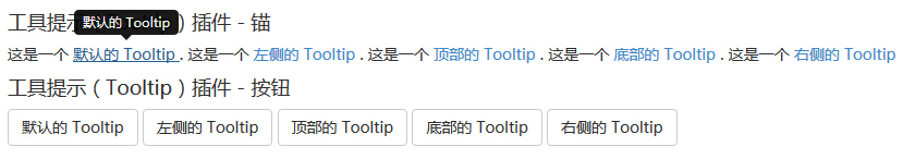 Bootstrap 提示工具（Tooltip）插件