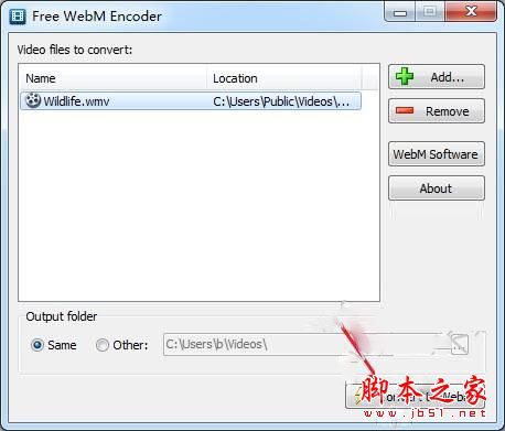免费WebM编码器(Free WebM Encoder)