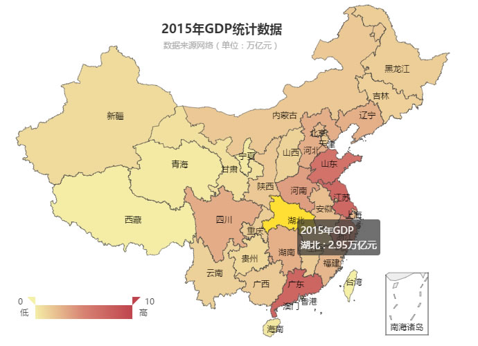 ECharts地图应用：使用jQuery和PHP、MySQL异步读取数据